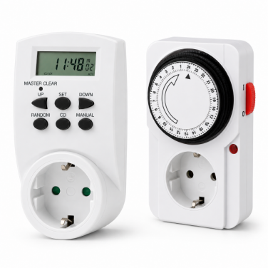 Mechanical and electronic timers for controlling electricity consumption